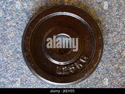 Bodybuilding weights for muscle building Stock Photo