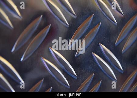 diamond aluminum plate detail view, Aluminium sheet Stock Photo