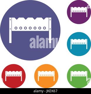 Brazier icons set Stock Vector