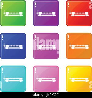 Blacksmiths clamp set 9 Stock Vector