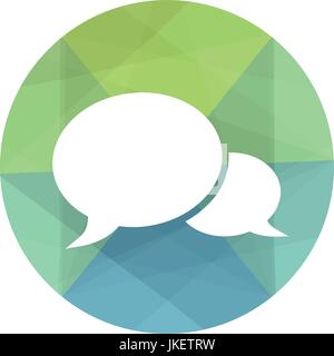 Icon of a dialogue bubble to illustrate communication, discussion and social networks Stock Vector
