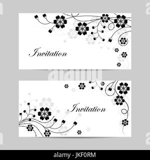 Set of horizontal banners with flowers Stock Vector