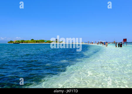 Shallow water in virgin island of Bohol Stock Photo