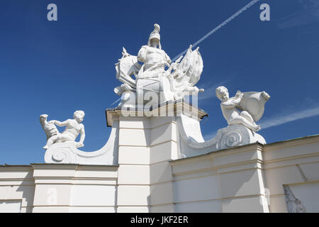 Details from the wall the surrounds parts of the park at Belvedere Castle in Vienna. Austria Stock Photo