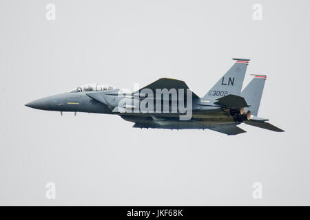 McDonnell Douglas F-15 Strike Eagle at the RIAT 2017 Air Show Stock Photo