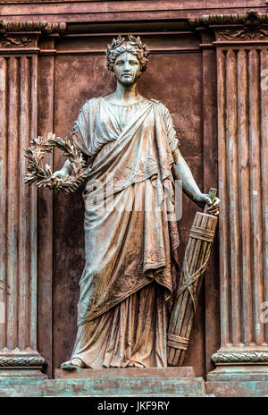 Justice General John Logan Memorial Civil War Statue Logan Circle Washington DC.  Statue dedicated in 1901, Sculptors Franklin Simmons and Richard Hun Stock Photo