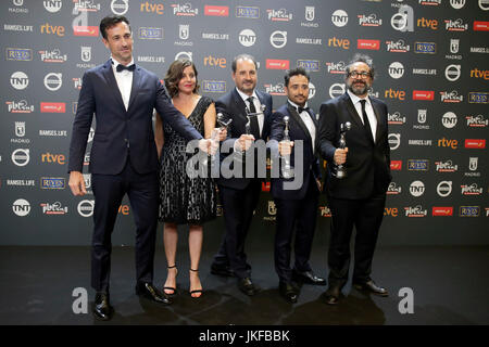 Director Juan Antonio Bayona during photocall the Platino Awards 2017 in Madrid on Saturday 22 July 2017. Stock Photo