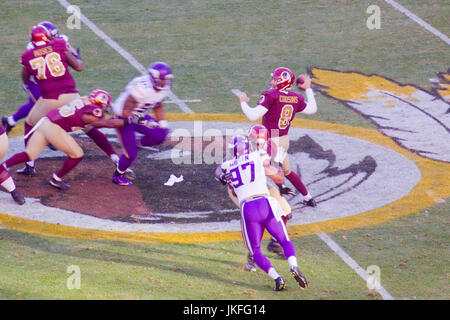 Dallas Cowboys vs. Washington Redskins. NFL Game. American Football League  match. Silhouette of professional player celebrate touch down. Screen in ba  Stock Photo - Alamy