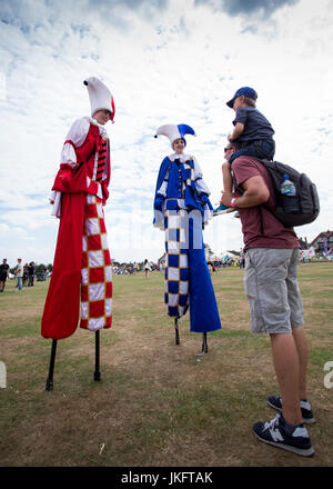 Stilt Performers, Village Green Festival, Southend, Essex © Clarissa Debenham / Alamy Stock Photo