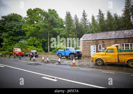 Old american classic cars in need of restoration for sale  near Harrogate, North Yorkshire, England. Stock Photo