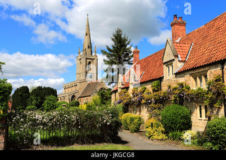 St Andrews church, Billingborough village, Lincolnshire, England, UK Stock Photo