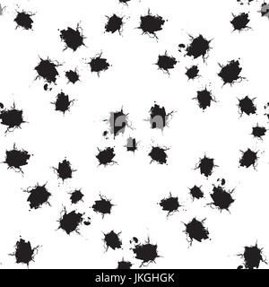 Seamless pattern black  blots on white  . Seamless pattern can be used for wallpaper, pattern fills, web page backgrounds, surface textures. Stock Vector