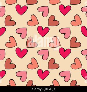 Seamless pattern hearts  . Seamless pattern can be used for wallpaper, pattern fills, web page backgrounds, surface textures. Stock Vector