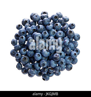 Fresh blueberries over white background. Stock Photo