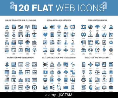 Flat Web Icons Stock Vector