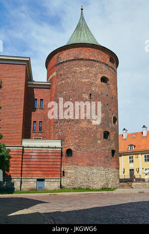 Powder tower in Riga on a summer sunny day Stock Photo