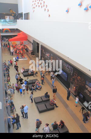 People visit GOMA museum in Brisbane Australia. GOMA Queensland Government of Modern Art is the largest gallery of modern and contemporary art in Aust Stock Photo