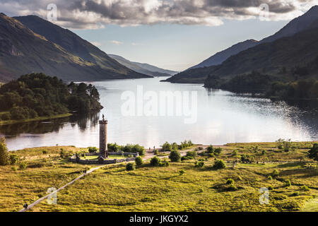 Glenfinnan monument Loch Shiel Inverness-shire Highland Scotland GB UK EU Europe Stock Photo