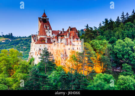 Brasov, Transylvania. Romania. The medieval Castle of Bran, known for the myth of Dracula. Stock Photo