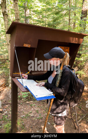 Views from the trail of mount van hoevenberg Lake Placid NY Stock Photo