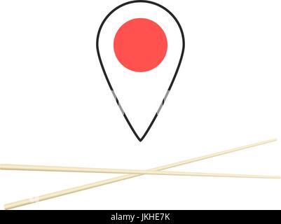 concept of finding sushi bar Stock Vector