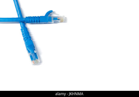 Network internet cable isolated on white background Stock Photo