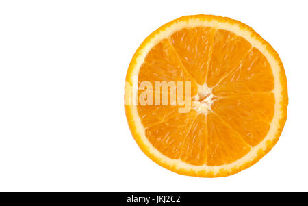 slice Valencia orange or Navel orange isolated on white background Stock Photo