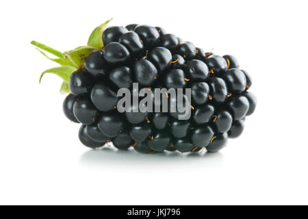 Tasty ripe blackberry isolated on white background. Stock Photo