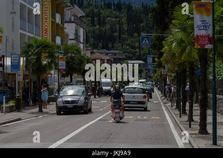 Road and traffic. Riva del Garda. Lake Garda. Italy Stock Photo