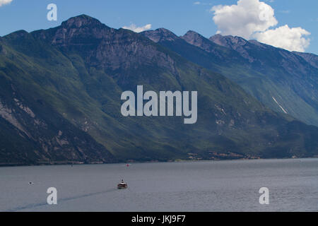 Passeneger ferry on Lake Garda. Italy Stock Photo