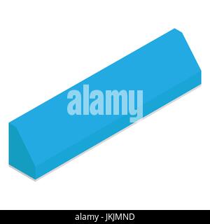 Vector illustration 3d isometric perspective  awning for shop. Blue awning . Stock Vector