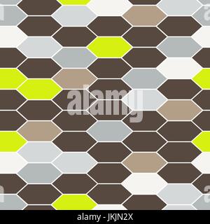 Mosaic tiles seamless vector pattern. Stock Vector