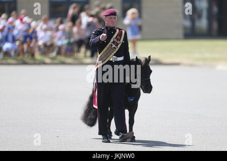 Charles, Prince of Wales visits the parachute regiment at Merville Barracks in Colchester, Essex, to mark the 40th anniversary of His Royal Highness's appointment as Colonel-in-chief.  Where: Colchester, Essex, United Kingdom When: 23 Jun 2017 Credit: WENN.com Stock Photo