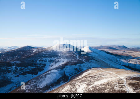 Looking towards the Summit of Scald Law from Carnethy Hill in the Pentland Hills near Edinburgh. Stock Photo