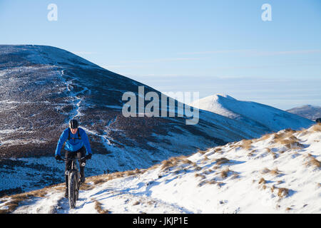 Looking towards the Summit of Scald Law from Carnethy Hill in the Pentland Hills near Edinburgh. Stock Photo