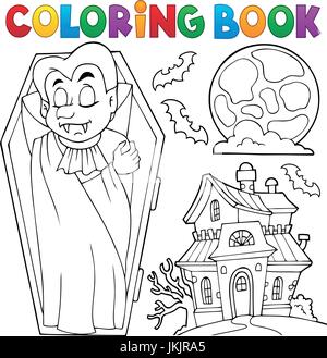 Coloring book vampire theme 2 - eps10 vector illustration Stock Vector ...