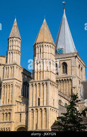A view of the magnificent Rochester Cathedral in Kent, UK Stock Photo ...