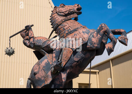 LEAVESDEN, UK - JUNE 19TH 2017: A shot of one of the large chess pieces from the Harry Potter movies, located at Warner Bros. studios in Leavesden, UK Stock Photo