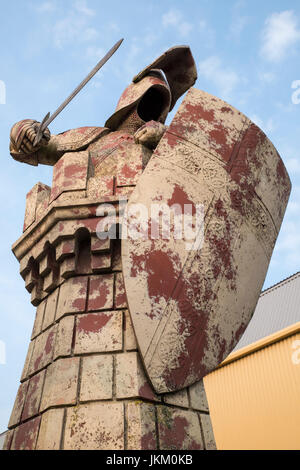 LEAVESDEN, UK - JUNE 19TH 2017: A shot of one of the large chess pieces from the Harry Potter movies, located at Warner Bros. studios in Leavesden, UK Stock Photo