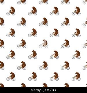Circus bear pattern Stock Vector