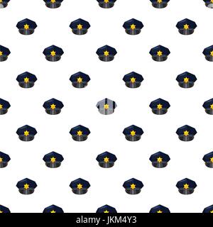 Police cap pattern Stock Vector