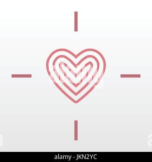 heart target logo icon,vector Illustration EPS10 Stock Vector