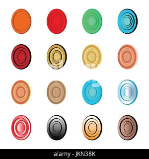 abstract target and egg logo set,vector Illustration EPS10 Stock Vector
