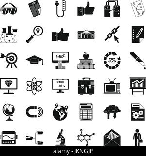 Business icons set. Simple style of 36 business vector icons for web isolated on white background Stock Vector