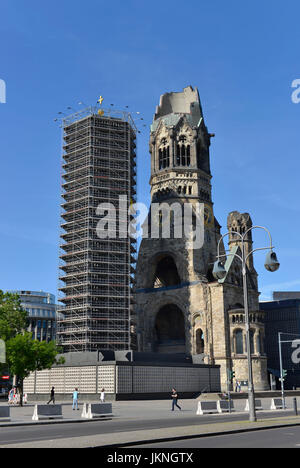 Imperial Wilhelm-commemorative church, place Breitscheid, Charlottenburg, Berlin, Germany, Kaiser-Wilhelm-Gedaechtniskirche, Breitscheidplatz, Deutsch Stock Photo