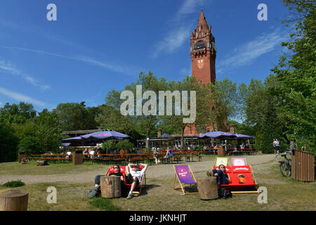 Beer garden, Grunewaldturm, Grunewald, Charlottenburg, Berlin, Germany, Biergarten, Deutschland Stock Photo