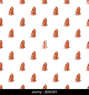 Slot machine pattern seamless repeat in cartoon style vector illustration Stock Vector