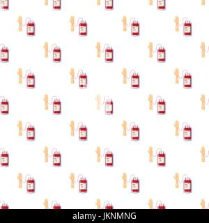 Donate blood pattern seamless repeat in cartoon style vector illustration Stock Vector