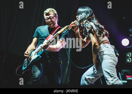 Turin, Italy. 23rd July, 2017. Levante performing live on stage at the Flowers Festival 2017 Photo: Alessandro Bosio Credit: Alessandro Bosio/Alamy Live News Stock Photo