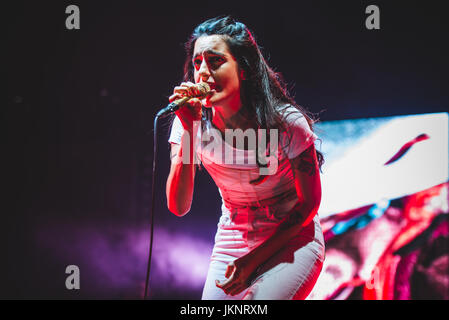 Turin, Italy. 23rd July, 2017. Levante performing live on stage at the Flowers Festival 2017 Photo: Alessandro Bosio Credit: Alessandro Bosio/Alamy Live News Stock Photo